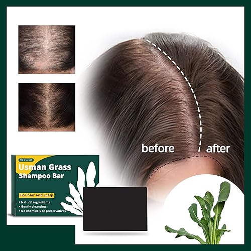 Miniatura 4 de Barra de champú natural Usman Grass, cubre el cabello gris, barra Usma para engrosar y oscurecer el cabello, la solución definitiva para el
