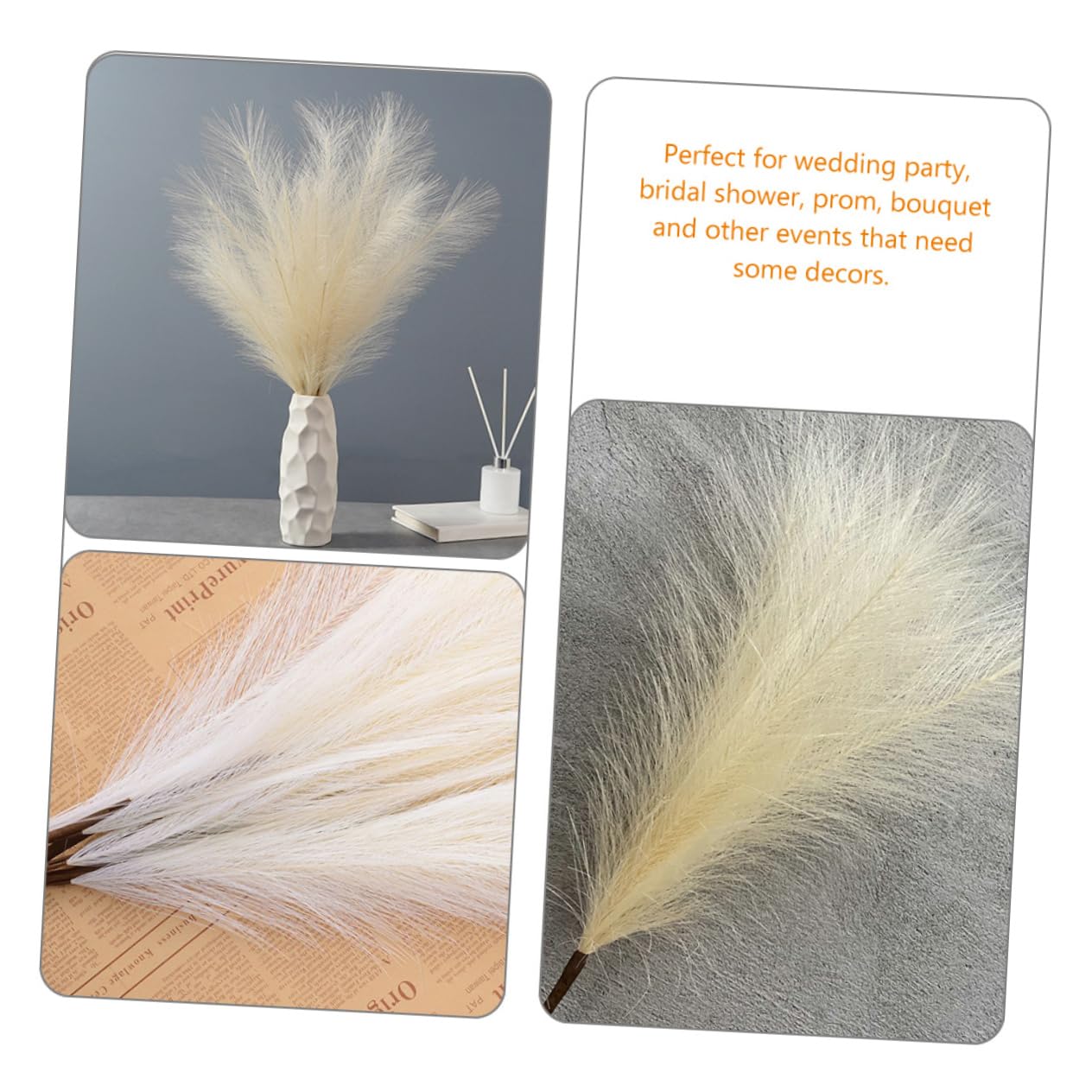 Alipis 5 Sätze Künstliche Pampas Stängel Hohe Für Hochzeit Und Zuhause Langlebig Realistisch Aus Hochwertigem Material Für Fotohintergründe Und Feierlichkeiten 2 Stücke * 5