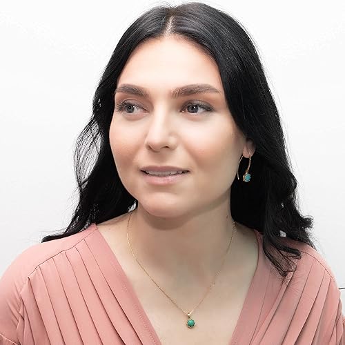 Miniatura 26 de 14K Gold Plated Gemstone Necklaces for Women - Birthstone Necklace - Gold over 925 Sterling Silver - Gold Pendant Necklaces - Gold Minimalist