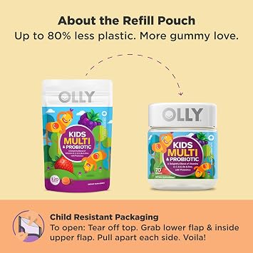 OLLY Kids Multi & Probiotic Gummy, Digestive Support - 120 Count Pouch