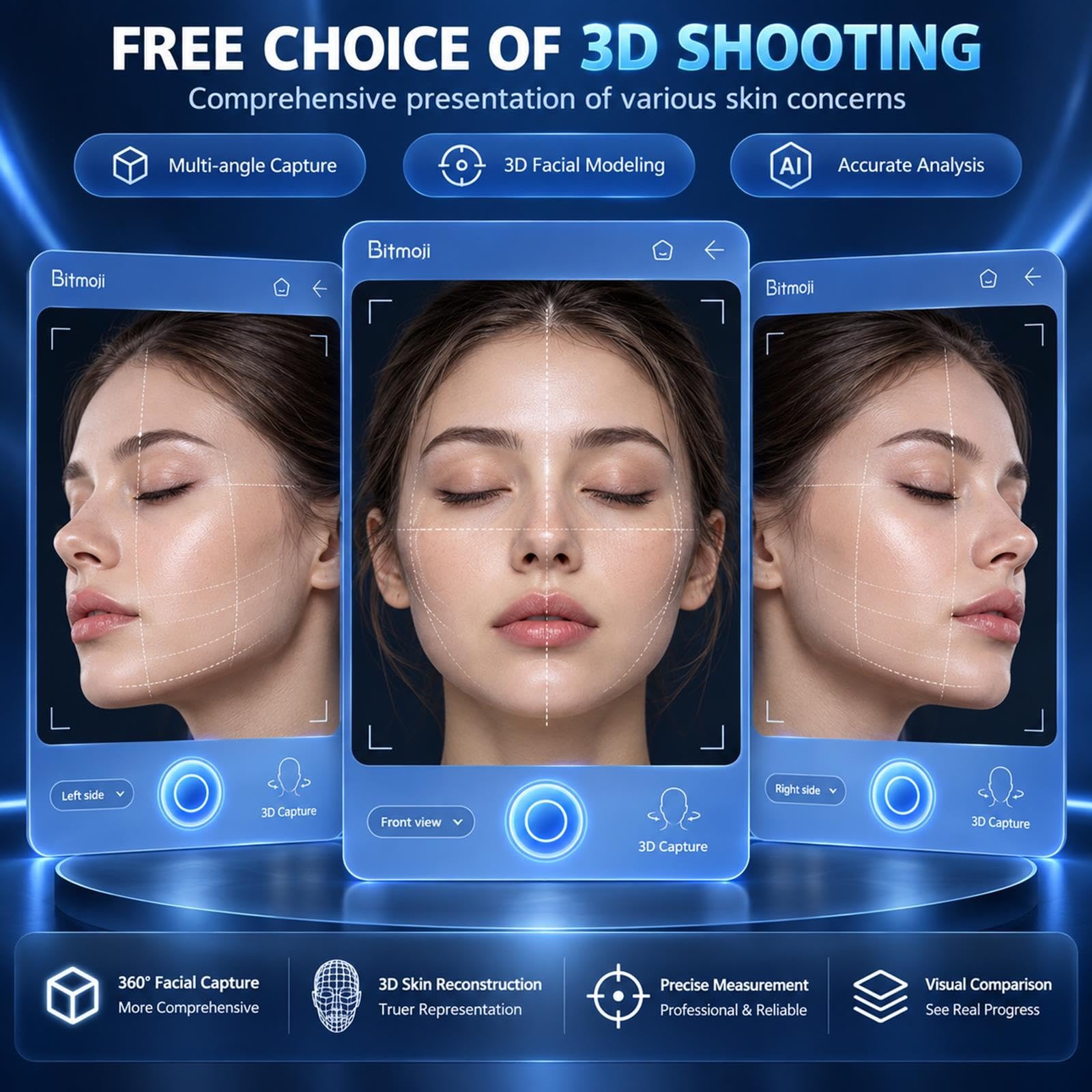 Macchina Analizzatore Pelle Facciale AI Professionale & Scanner Cuoio