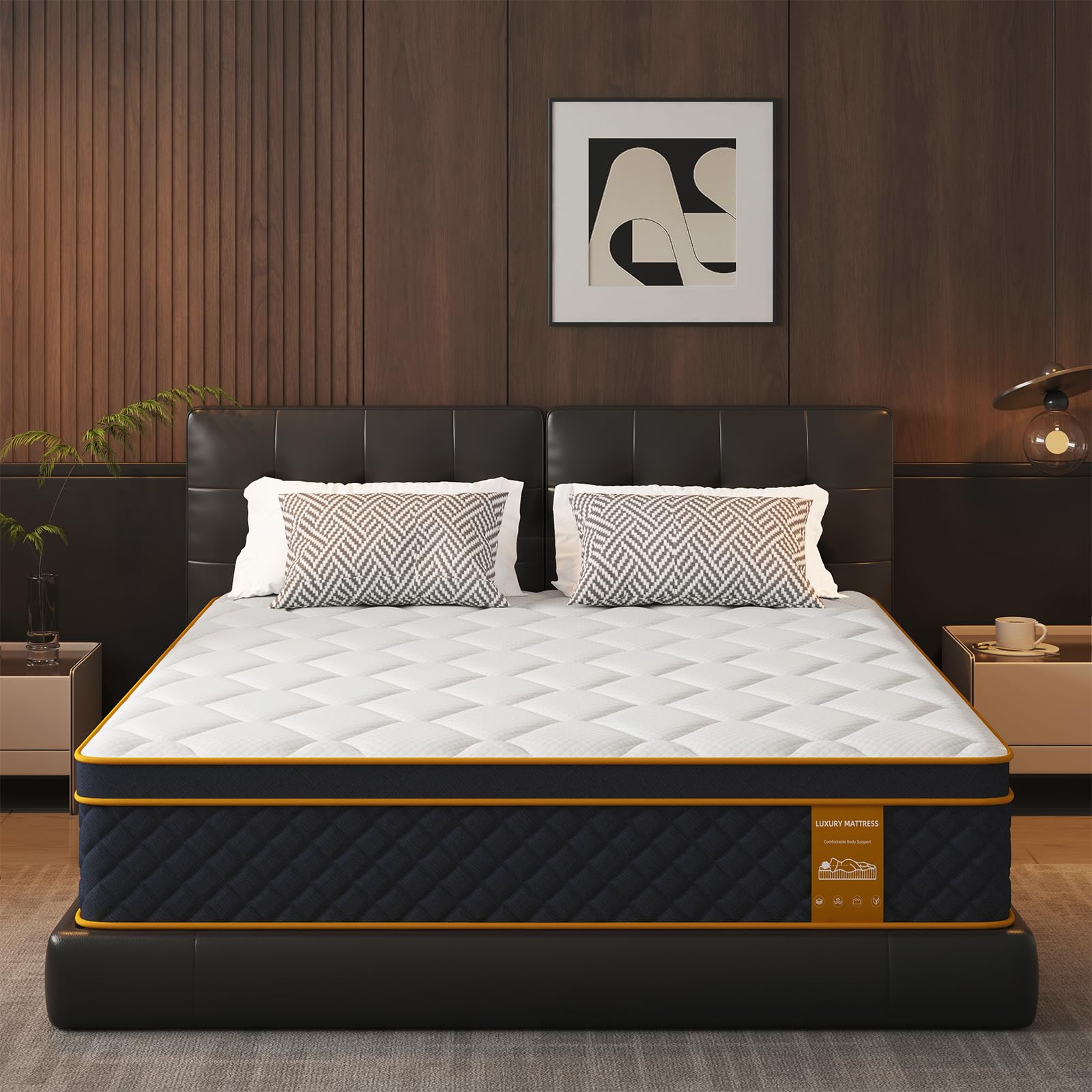 purekib Small Double Mattress, Small Double Memory Foam Hybrid Mattress, Medium Firm and Individually Pocket Springs - Pressure Relief, Hypoallergenic, Upgrade (Small Double, 25, Centimetres)