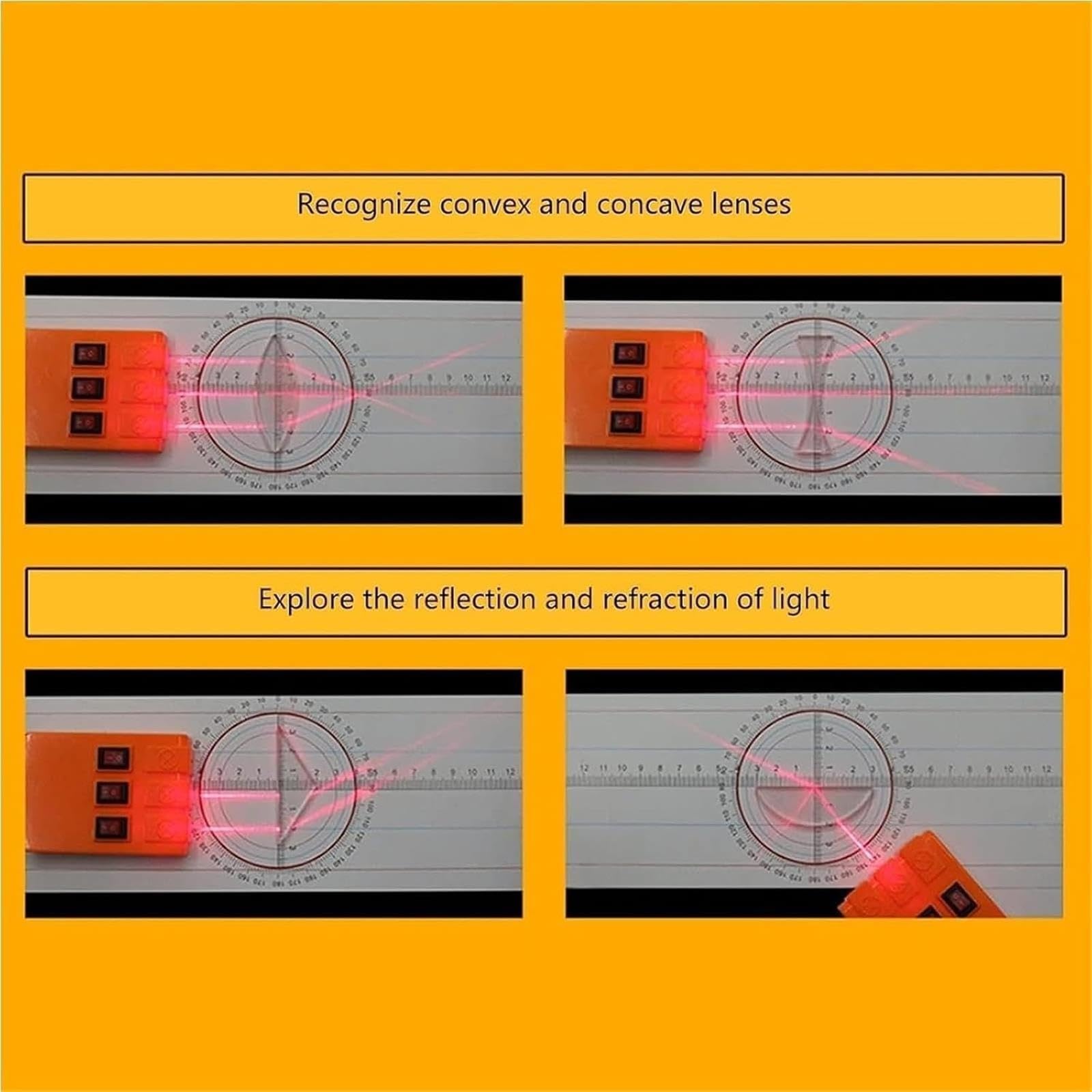 Geometrisches Optik-Experimentierset, komplettes Laborset for optische