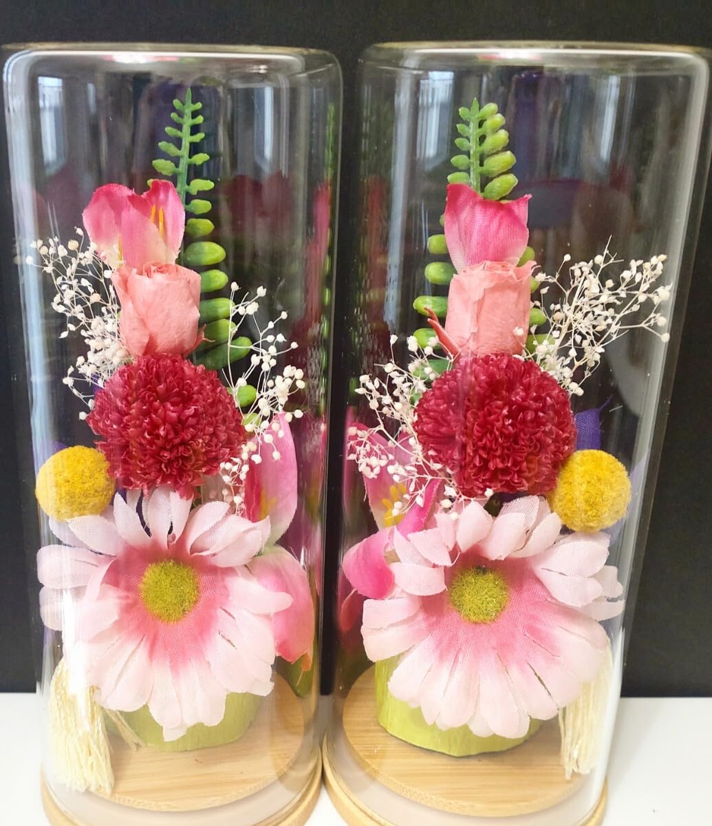 仏花　オガッチガラスドーム　プリザーブドフラワー　お盆　お彼岸　お供え 仏花 オガッチガラスドーム プリザーブドフラワー お盆 お彼岸