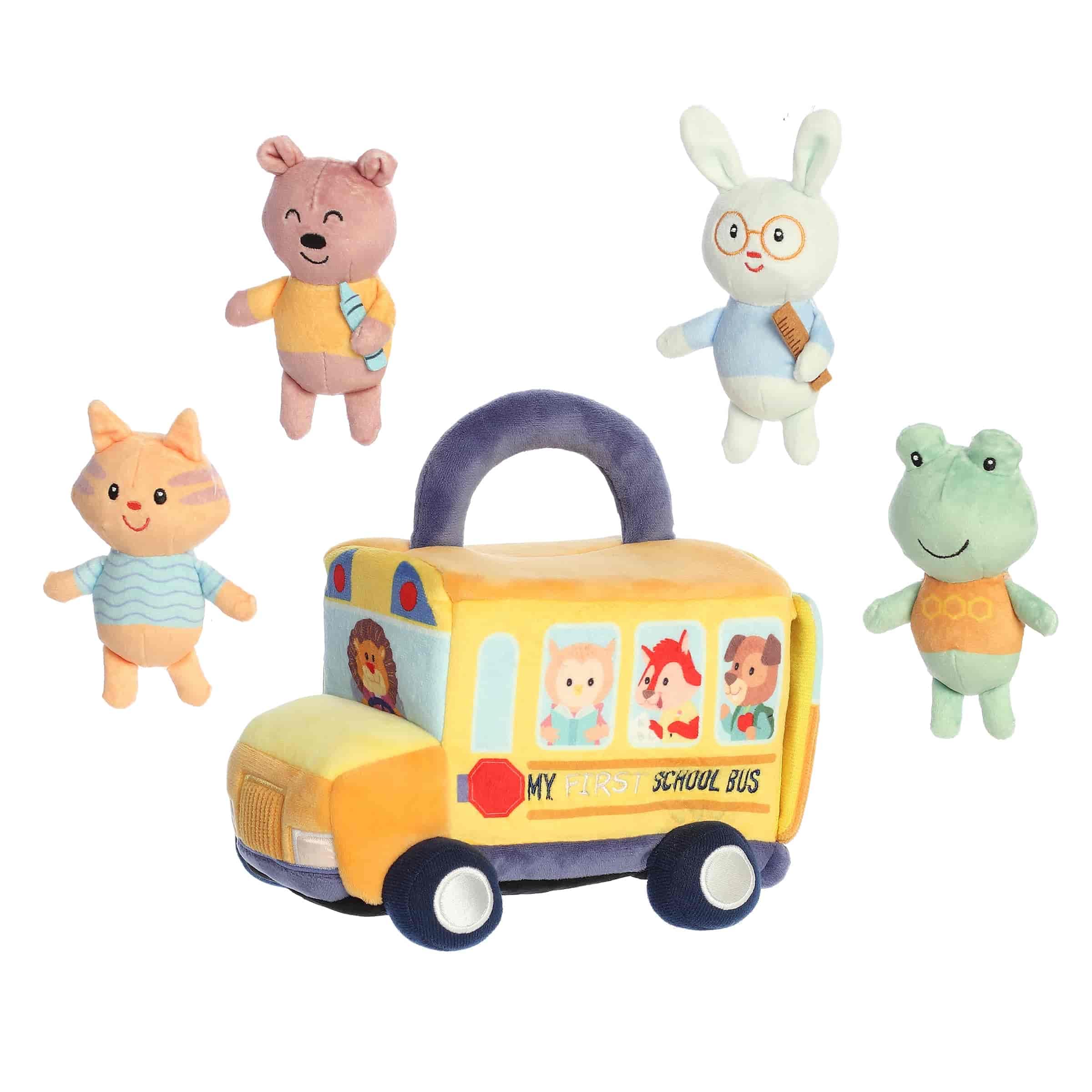 Aurora Engaging Baby Talk My First School Bus Baby-Spielset – ein lustiges Spielset für sensorisches Engagement und Spielen – für Babys und frischgebackene Eltern – Mehrfarbig 20,3 cm