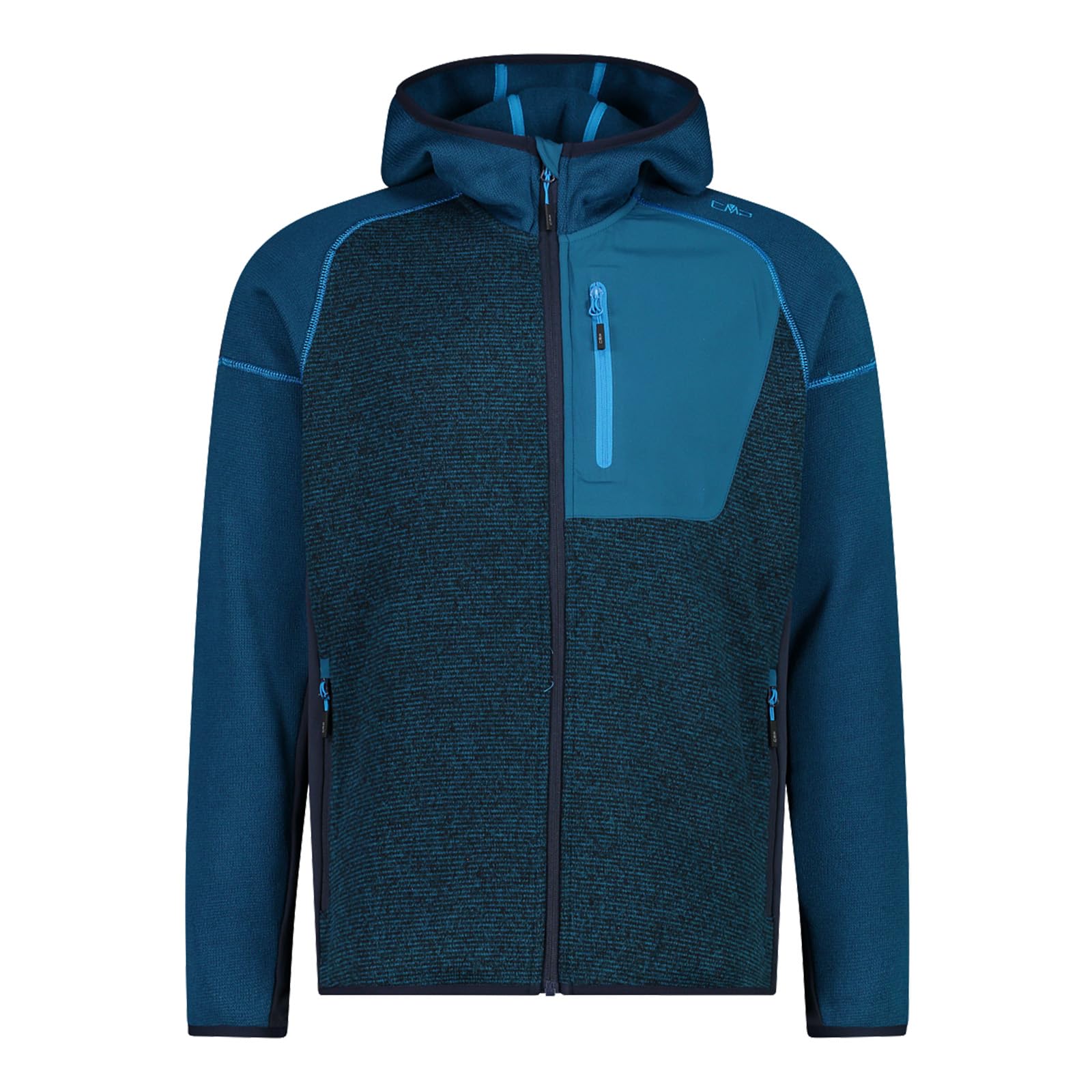 CMP - Man Jacket Fix Hood, Petrol-B. Blue, 58