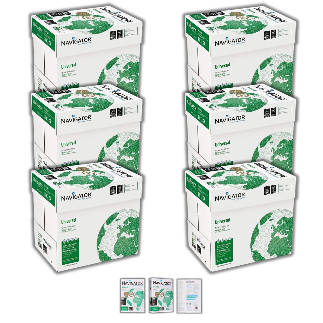 Papel multifunción Navigator, A4, 80 g/m², 30 Paquetes, 15000 hojas.