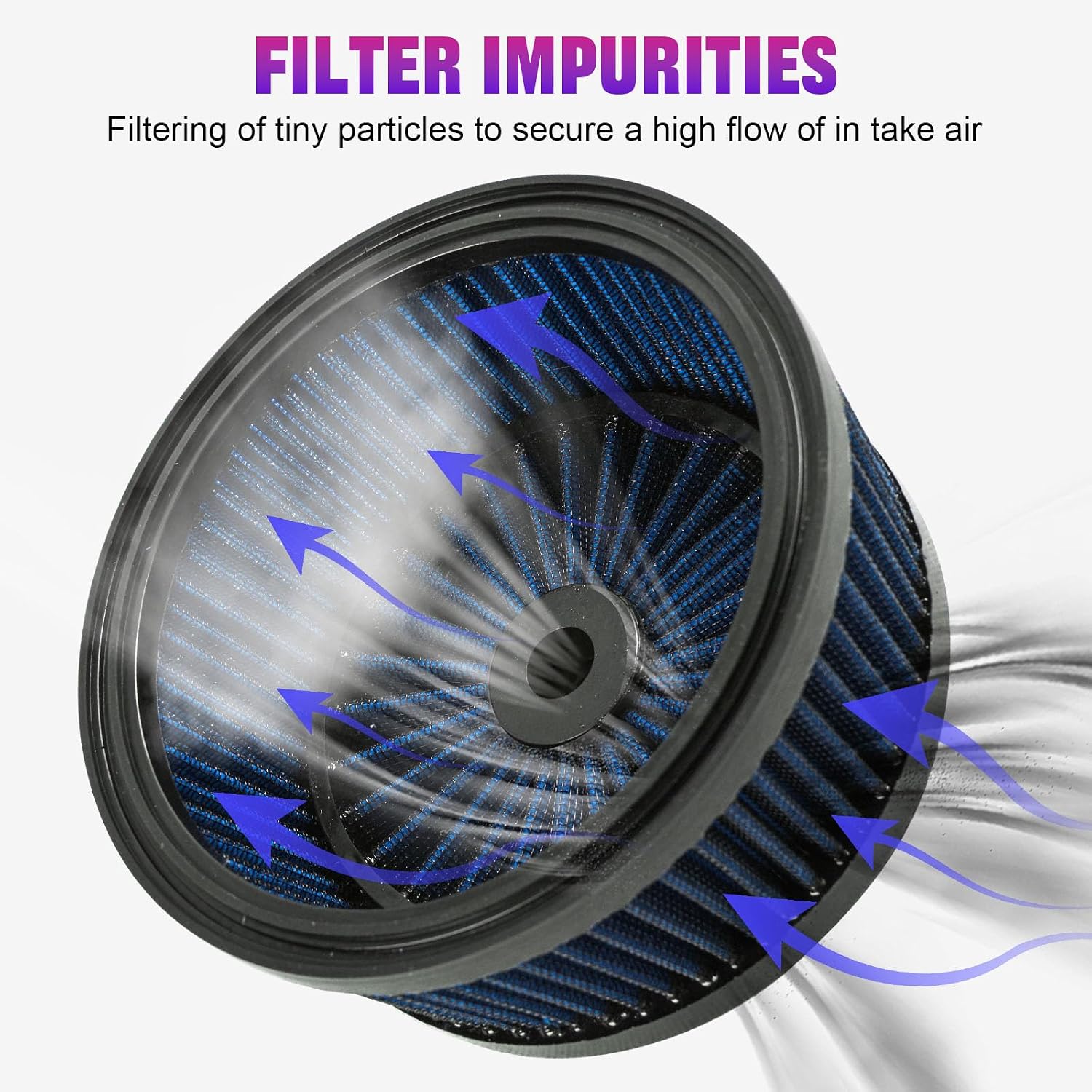 High Performance Air Filters Cleaner Fit for Harley Touring Street Road Glide Road King Softail Dyna FXDLS FXR (Blue)