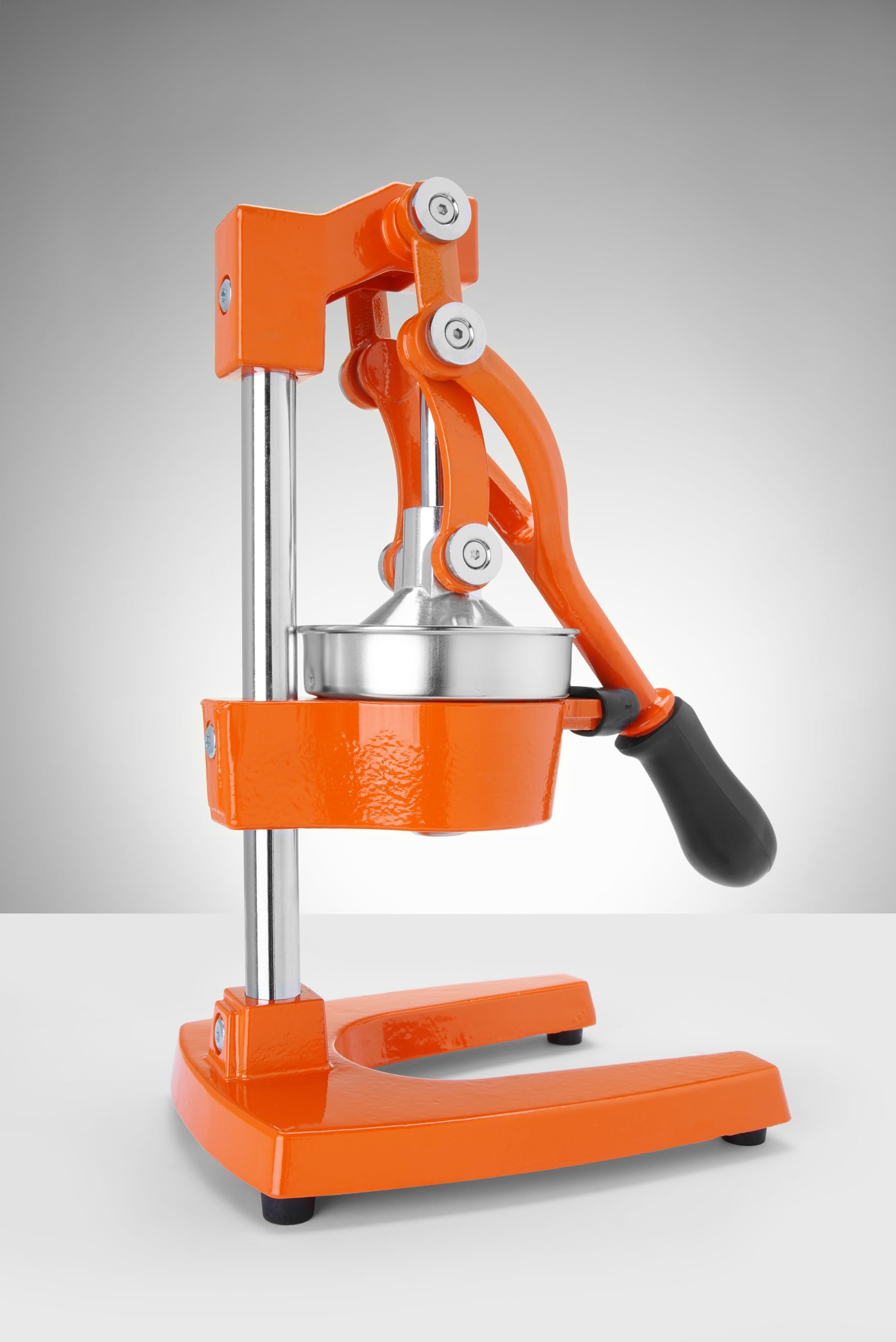 HENDI Presse-agrumes Manuel à Levier, BarUp, Corps en Fonte, Éléments Amovibles Compatibles Lave-Vaisselle, 225x180x(H)510mm, Orange