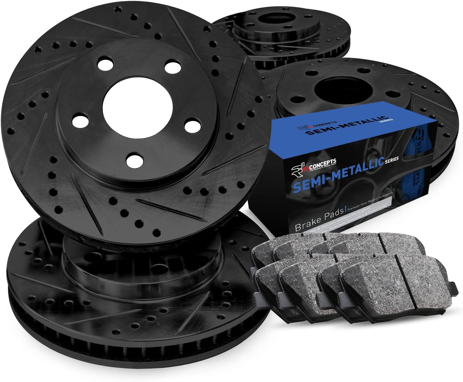 R1 Concepts Front Rear Brakes and Rotors Kit Front Rear