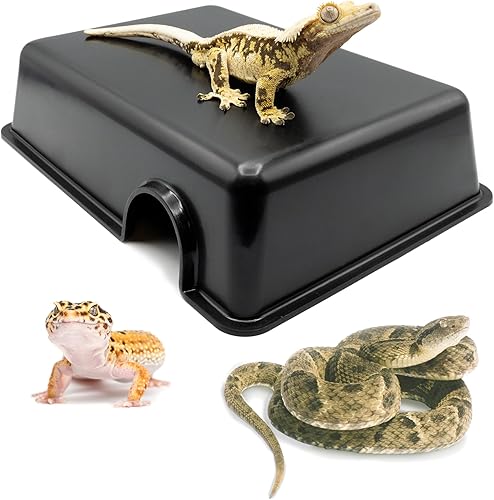 Caja para reptil, para ocultarse, Negro