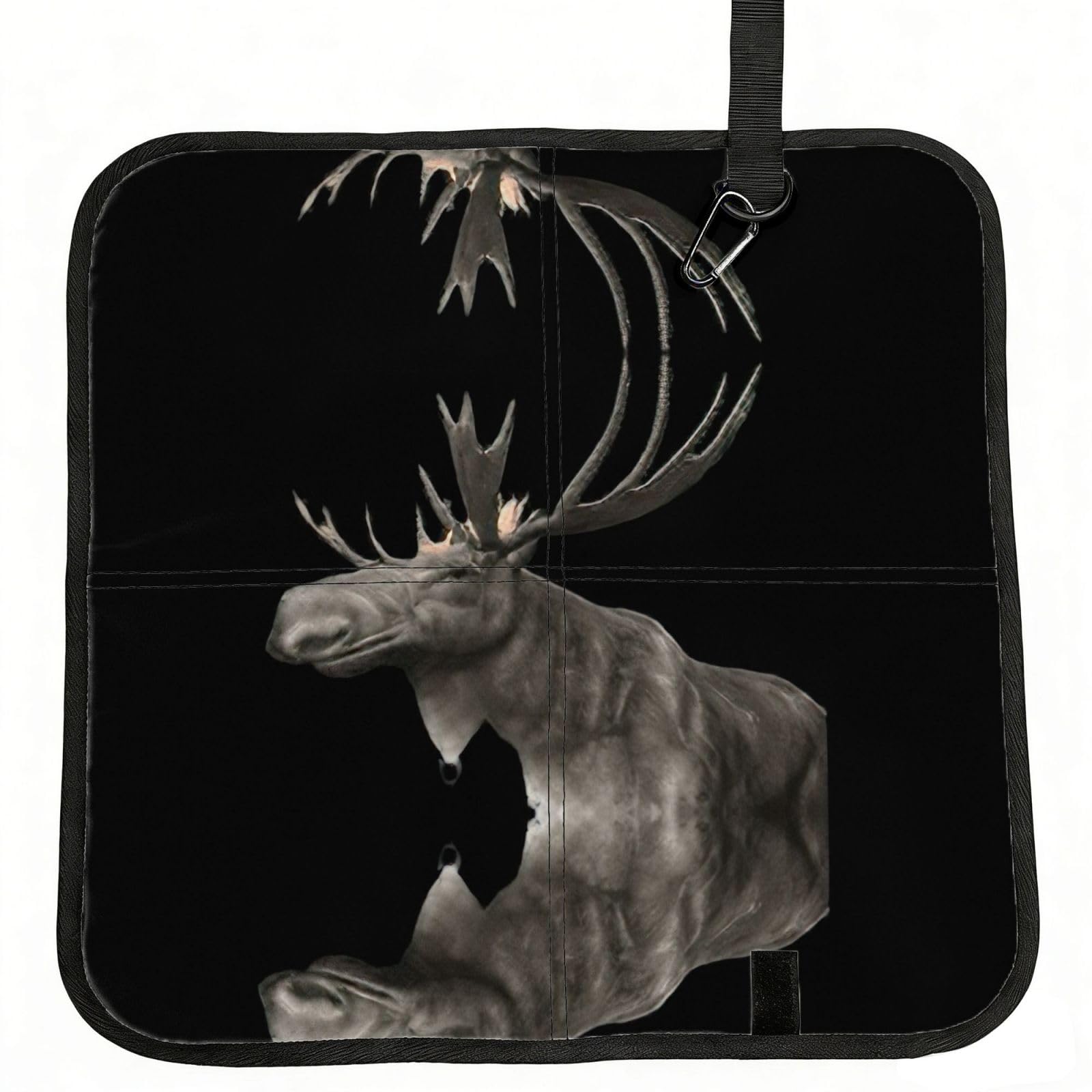 KAPPTYY Deer Printed Bleacher Seat Cushion PE Foam Filling, Foldable Sitting Pad for Concert Stadium Events