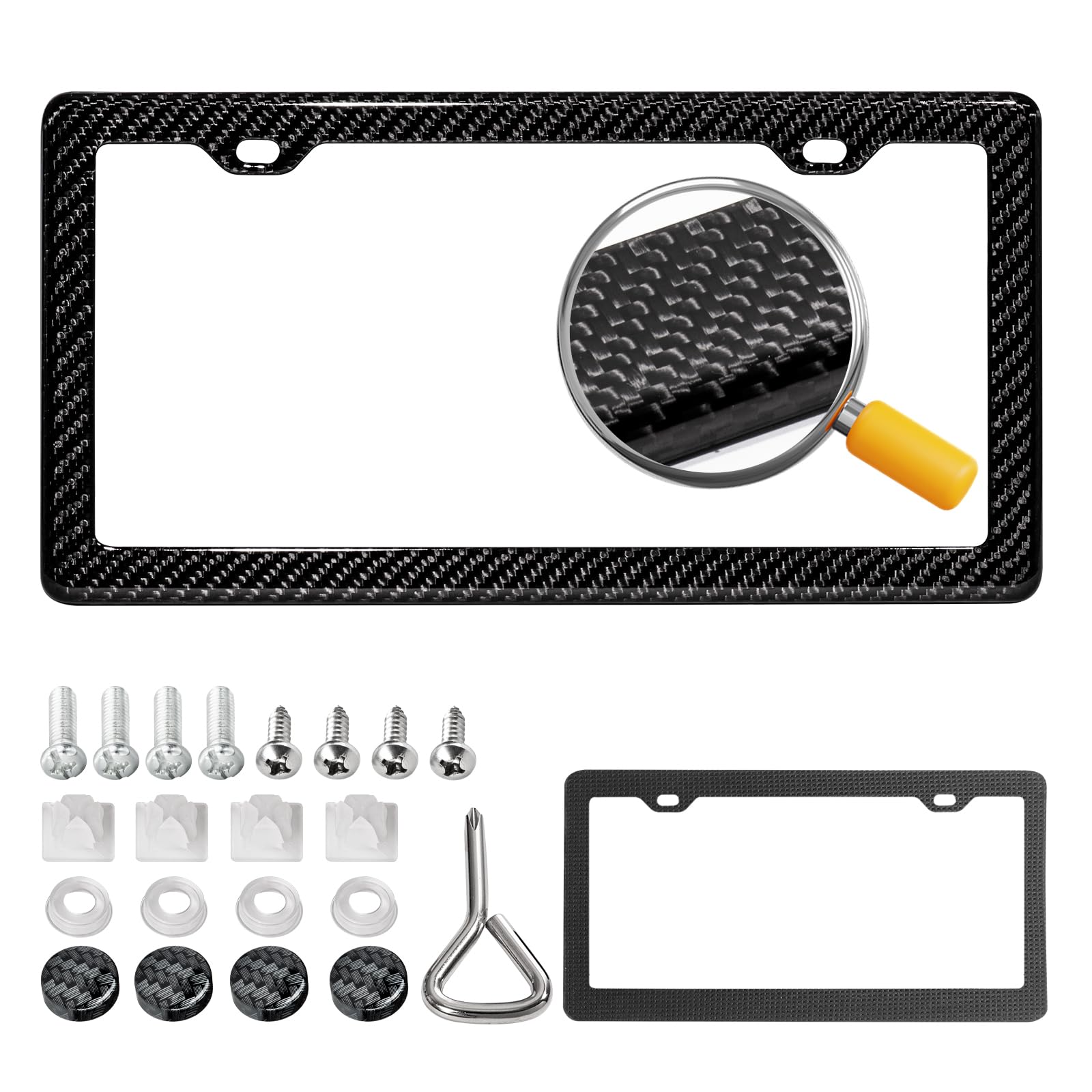 Photo 1 of DCRCFIBER Carbon Fiber License Plate Frame