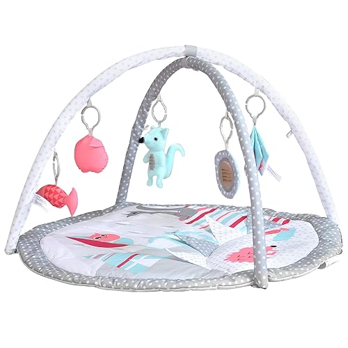 Edredón reversible para actividades infantiles, gimnasio y tapete de juego para bebés y niños pequeños, centro de actividades de desarrollo y tapete