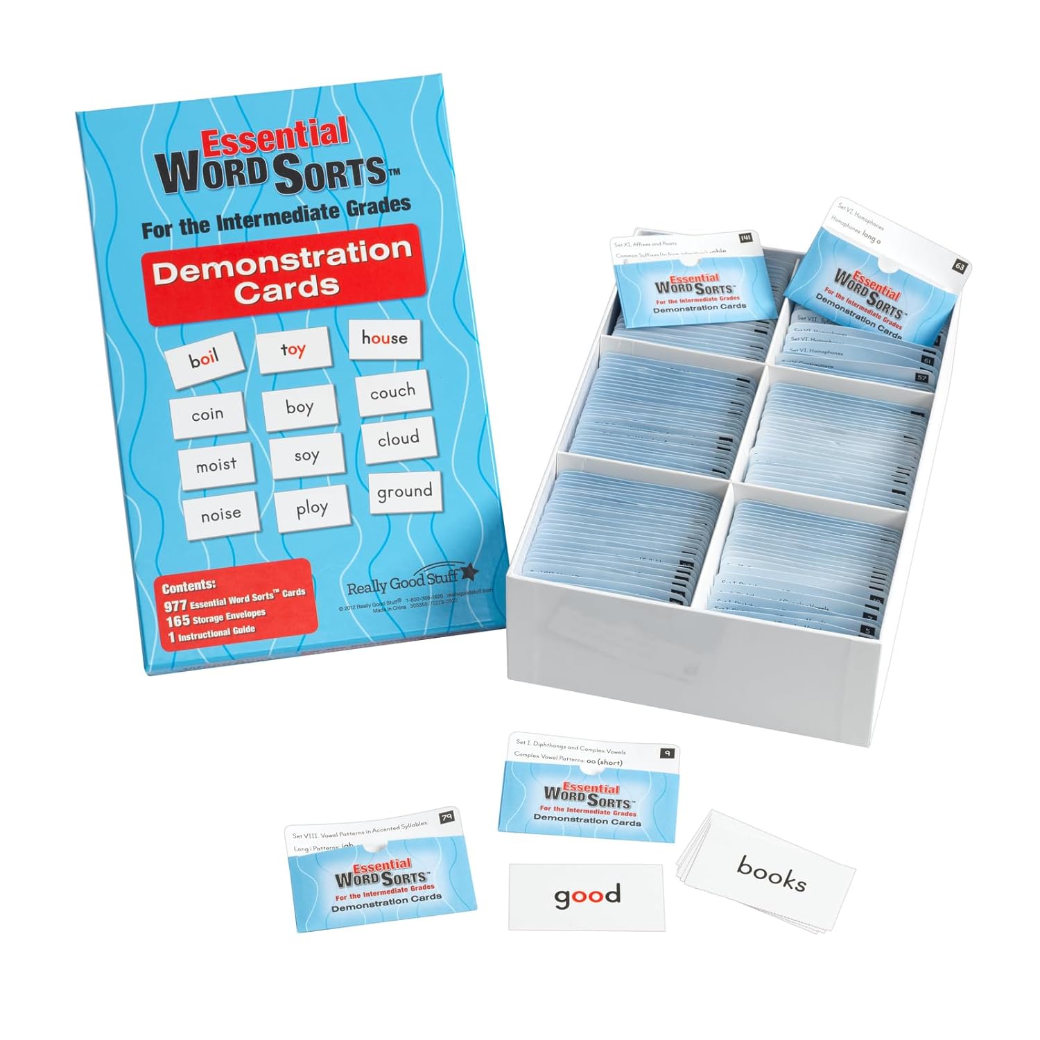 Really Good Stuff Essential Word Sorts Demonstration Cards for Intermediate Grades