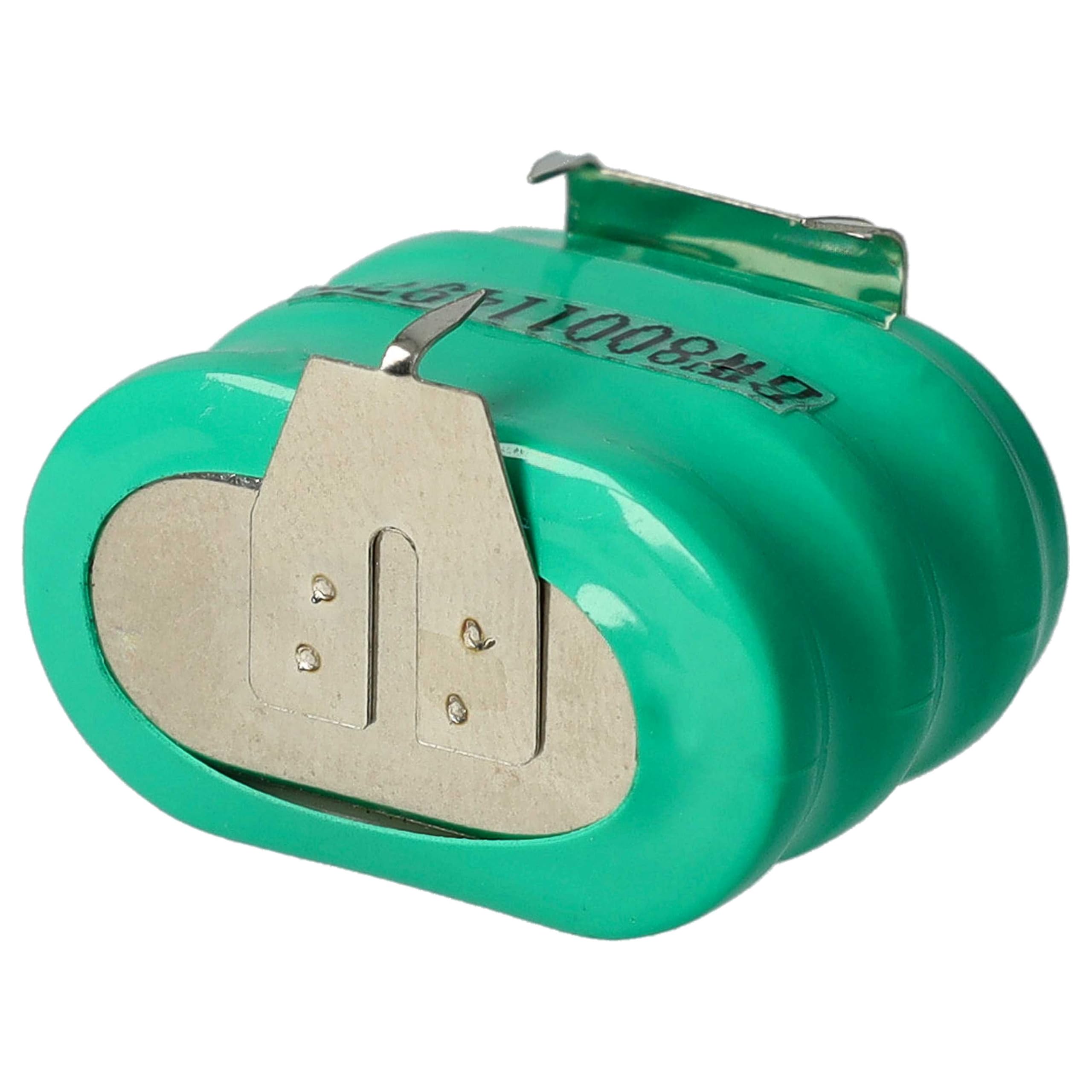 vhbw 100x NiMH Batería de botón de Repuesto Tipo 3/V150H 3 Pines 150 mAh 3,6 V Compatible para lámparas solares, etc.