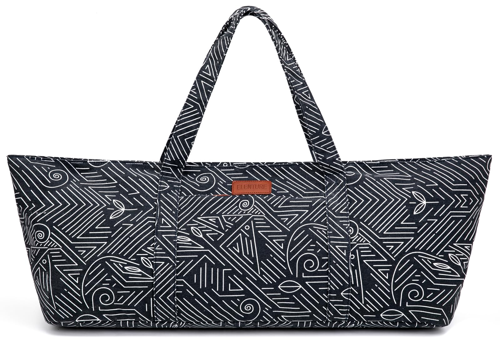 ELENTURE Large Yoga Mat Bag for Women Men, Travel Gym Bag for Pilates Office Beach Workout, Yoga Mat Tote Carrier with Mat Strap for 1/4" 1/2" Thick