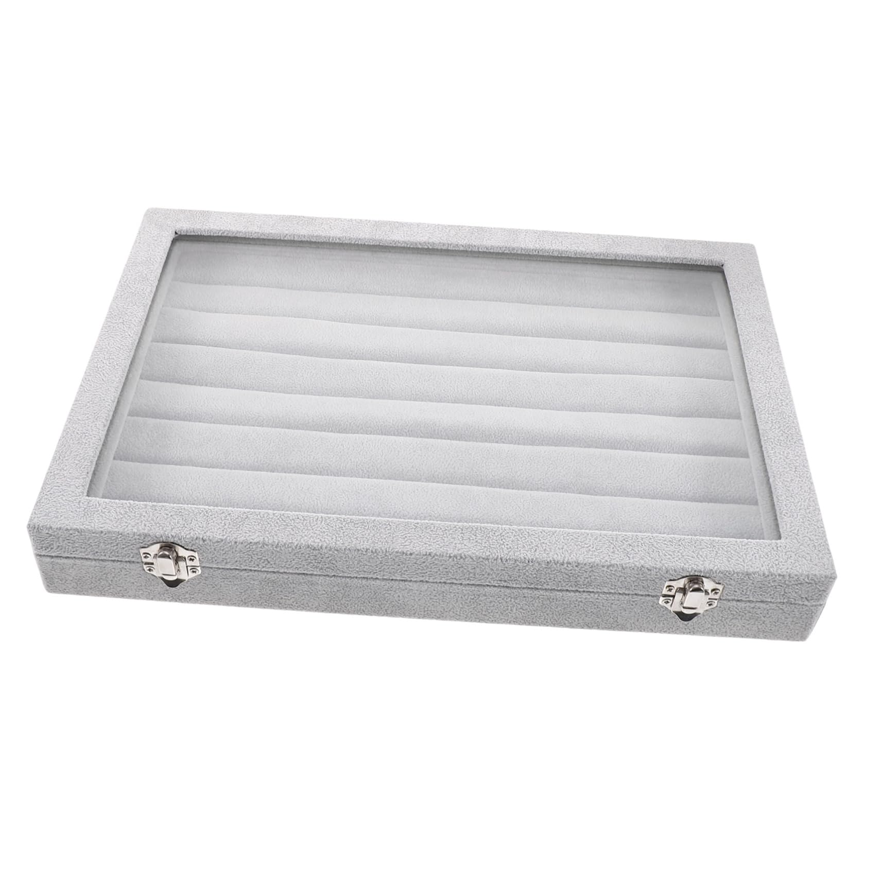 Caja De Almacenamiento De Anillos Transparente Bandejas Apilables Para Organizar Joyas Caja Tapa Para Exhibir Joyas Organizador Para Joyero