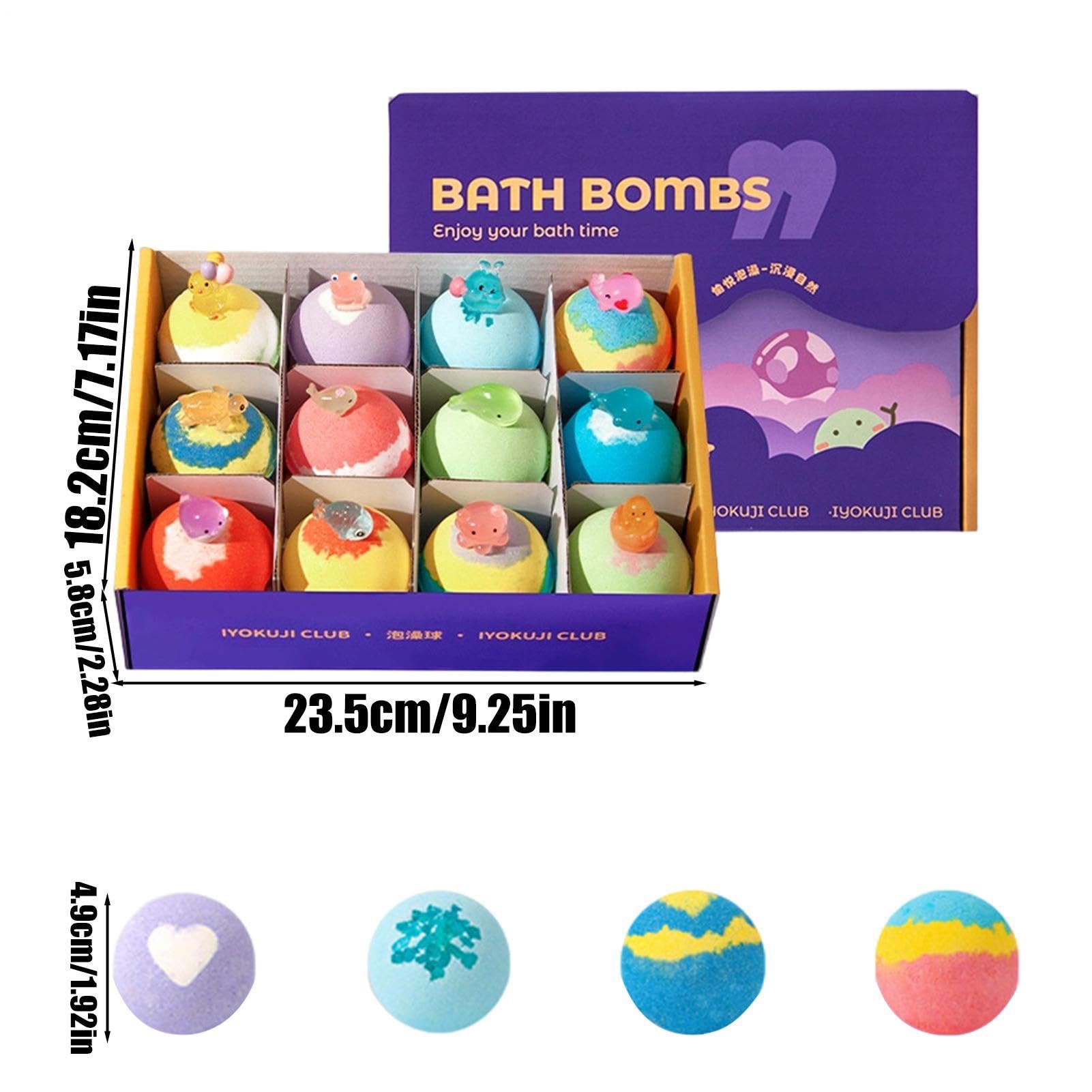 Bath Balls,Set da 12 Pezzi di Detergente per il Corpo Artigianale | Giocattoli Bagno di Schiuma - per Spa Viaggio Bagno Hotel