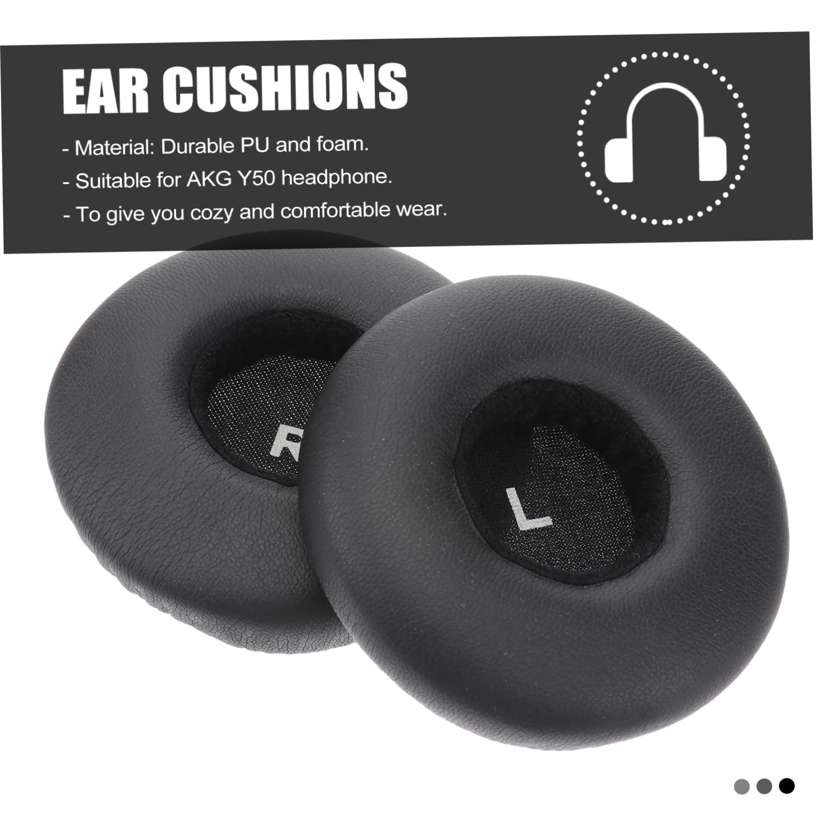 Homoyoyo Coussinets Doreille De Rechange pour Écouteurs Noirs Coussinets Doreille Souples Remplacez Les Pièces Perdues/cassées
