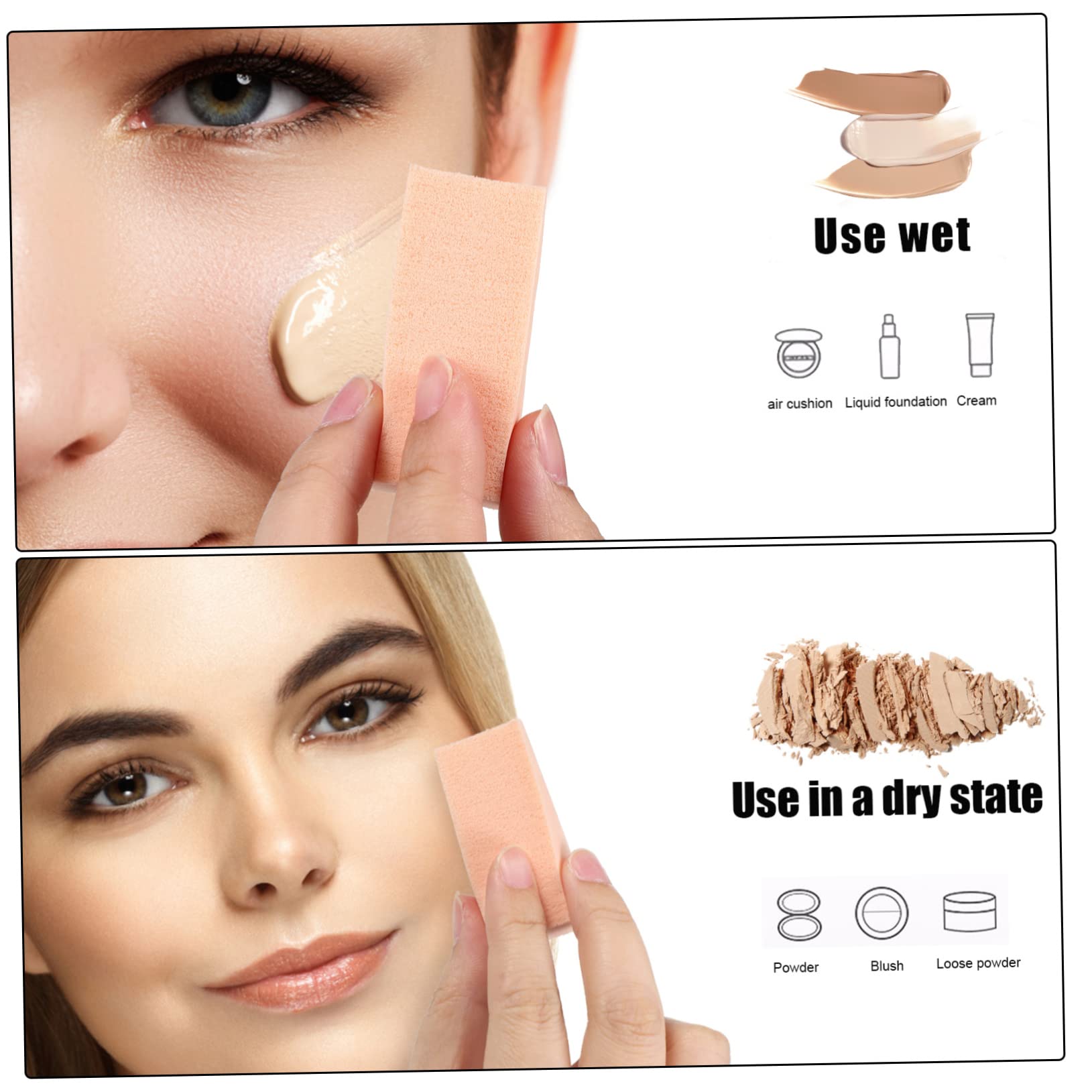 Housoutil 288stücke Make-up Schwämme Vielseitige Elastische Kosmetikschwämme Für Puder Flüssigkeit Und Creme Für Make-up Und Perfektes Für