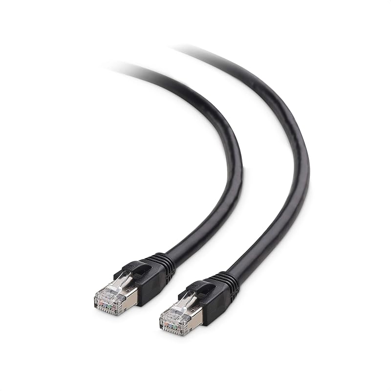 Cable Matters Cable Ethernet Cat8 de 40 Gbps, Categoría 8 S/FTP, 3 pies | Cable 10/25/40GBASE-T, blindado, 2000 MHz, PoE++, Cat 8