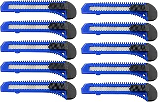 10 Ten Bulk Blue Utility Knives Box Cutters Snap Off Blades