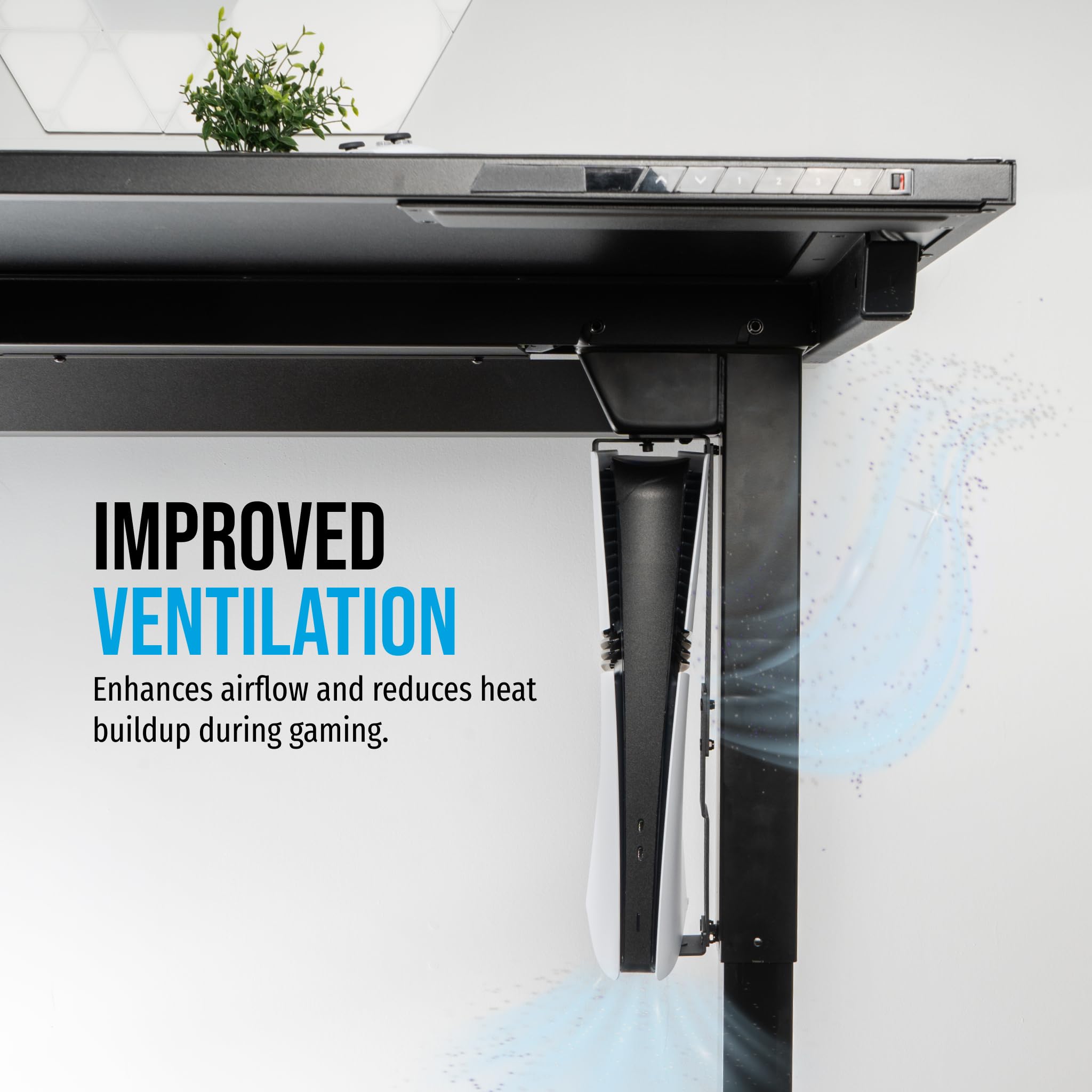 Glistco Supporto verticale invisibile per PS5, PS5 Slim e PS5 Pro – Supporto da tavolo per risparmiare spazio – Supporto verticale da scrivania per un posizionamento sicuro e stabile della console