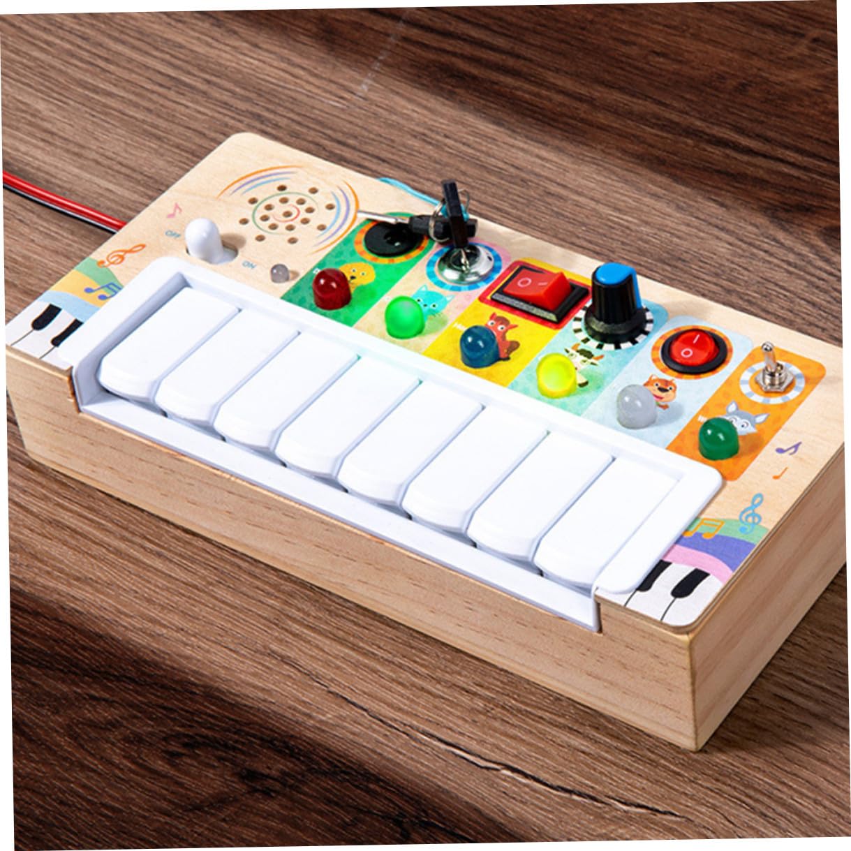 Toyvian Juguete Musical Eléctrico de Madera para Niños Superficie Suave y Diseño Liviano, Adecuado para Aprender Instrumentos Musicales en Exteriores