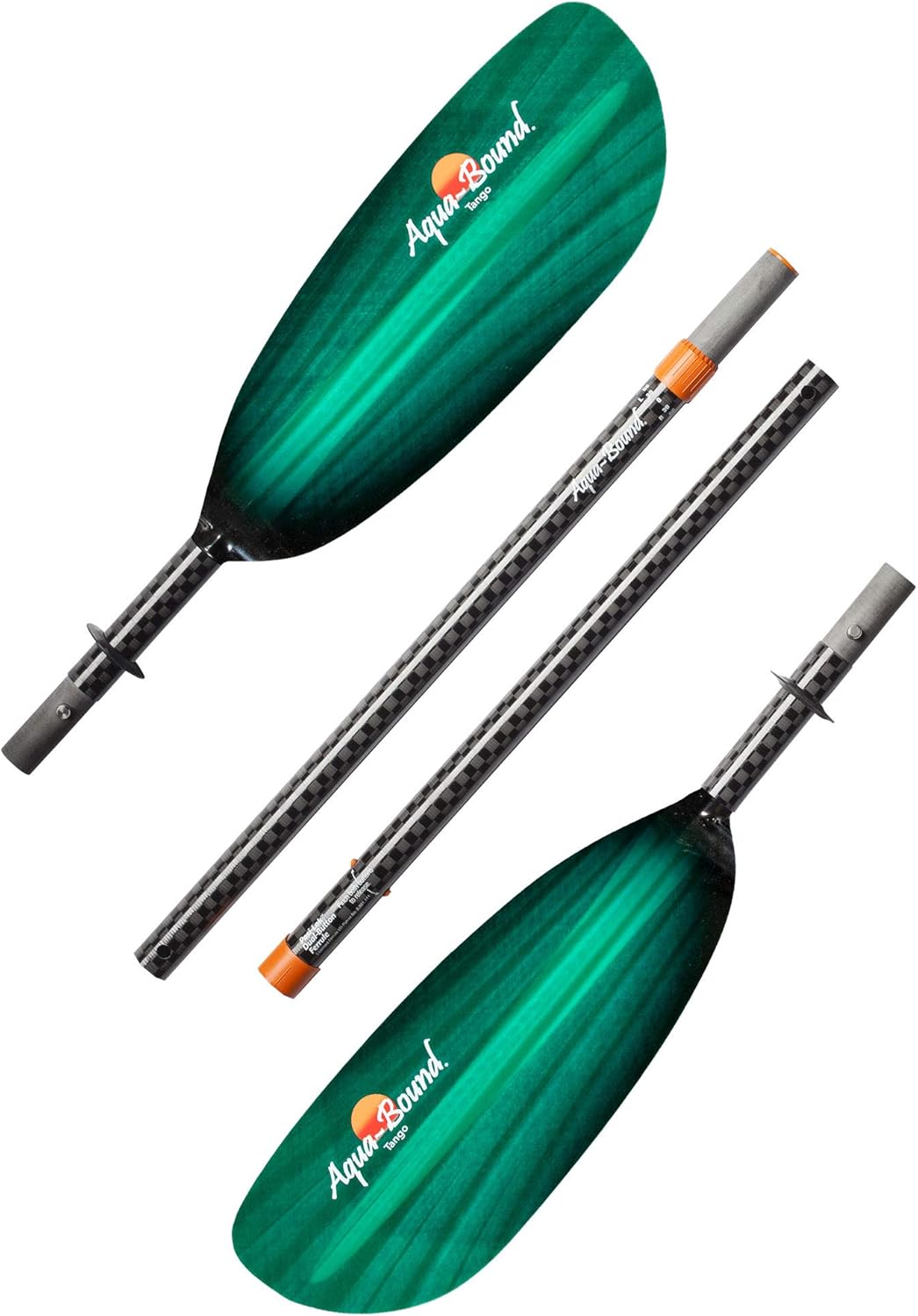 AQUA BOUND Tango Fiberglass Straight Shaft 4-Piece Kayak Paddle-GreenTide-240cm