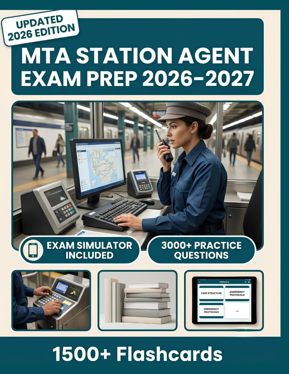 MTA STATION AGENT EXAM PREP 2026–2027: 3,000+ Practice Questions, 11 Full-Length Tests, Digital Flashcards & Advanced Exam Simulators To Pass with Confidence