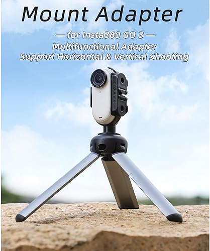 Miniatura 8 de LICHIFIT Adaptador de montaje multifuncional para Insta360 GO 3 Cámara Adaptador de interfaz dual horizontal y vertical Soporte de disparo Bisel