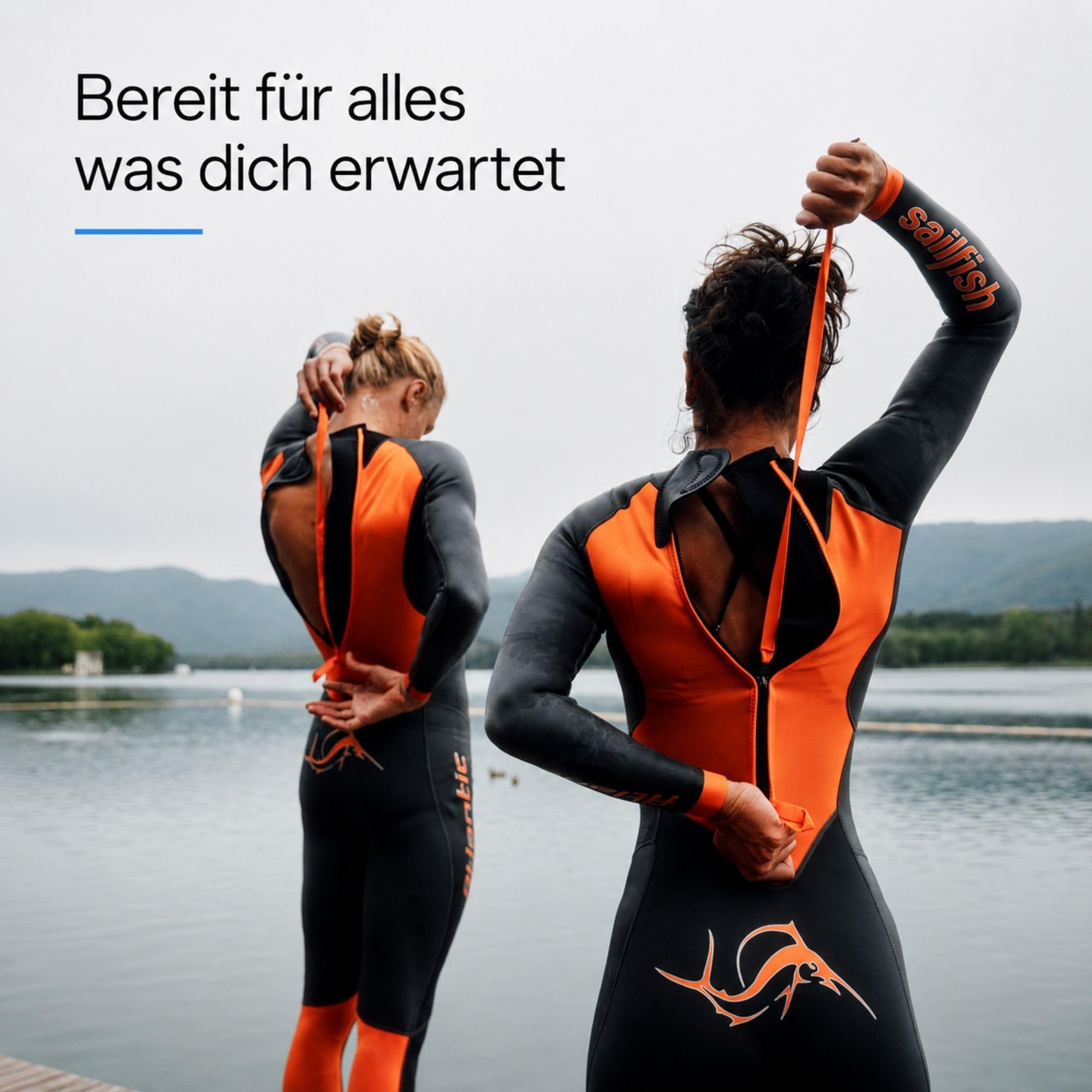 sailfish® Neoprenanzug Herren Atlantic 2 | Triathlon Anzug mit optimierter Wasserlage & hydrodynamischer Passform | 1,5–5mm Wetsuit für Training & Wettkampf | Wärmeisolierender Schwimmanzug für