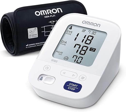 OMRON X3 Comfort Automatic Upper Arm Blood Pressure Monitor for Home Use - Clinically Validated BP Monitor for Use in Diabetics or During Pregnancy - BP Machine with Intelli Wrap Cuff (22-42 cm)