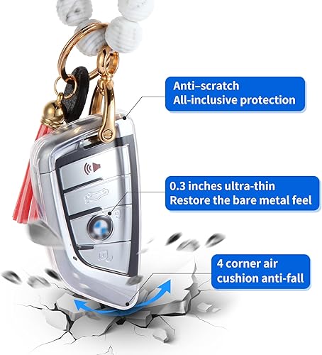 Miniatura 4 de Funda para llavero de pulsera de la serie BMW 2, 3, 5, 6, 7, X1, X2, X3, X4, X5, X6, funda especial de TPU antihuellas, accesorios para mujer