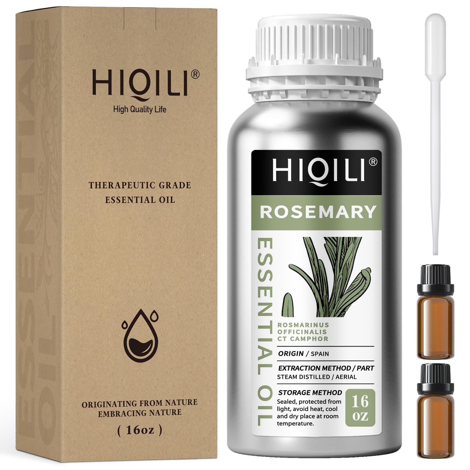 HIQILI Rosemary Oil for Hair Care, Diffuser &amp; DIY