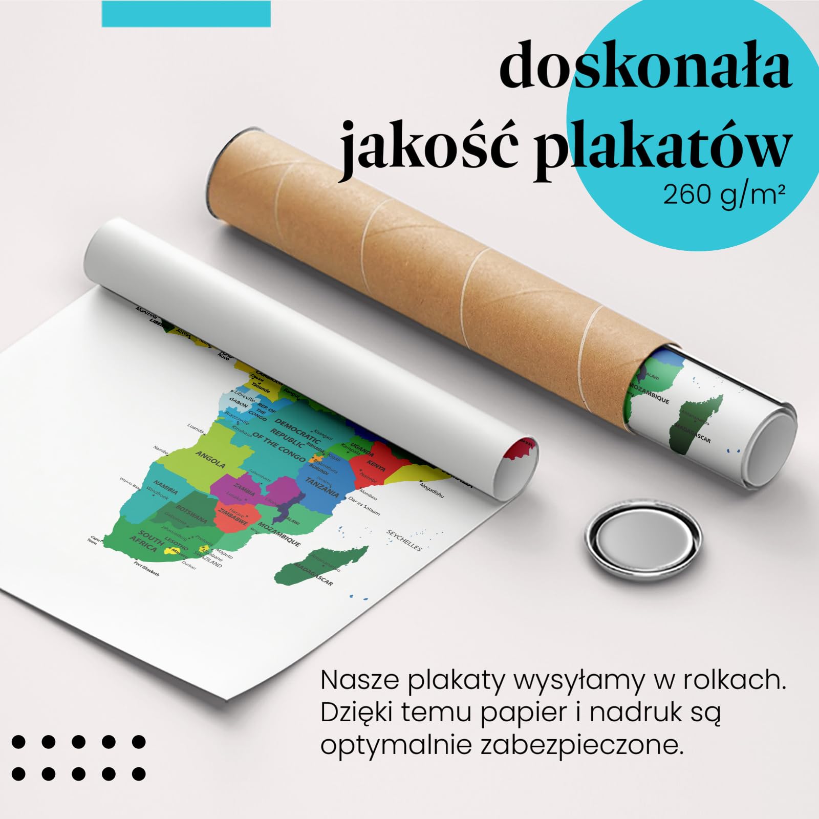 Postereck - 0936 - Mapa polityczna, Afryka, Bliski Wschód, edukacja. Wydruk, Druk, Sztuka Ścienna, Dekoracja. - ekran - 100,0 cm x 75,0 cm