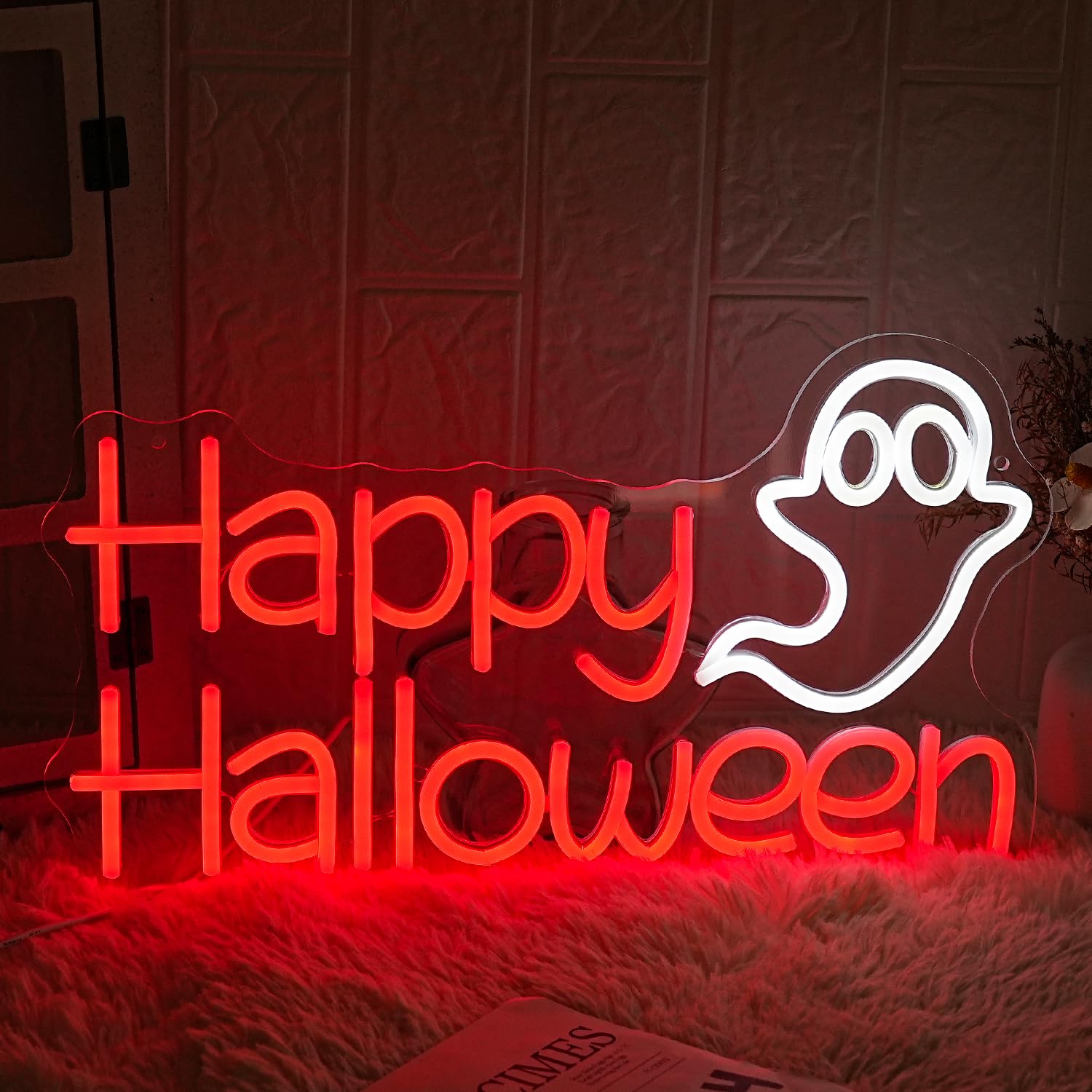 ハロウィン ネオンライト　Halloween　LEDネオン　オーダーメイド Amazon.co.jp: Happy Halloween ネオンサイン LEDハロウィン