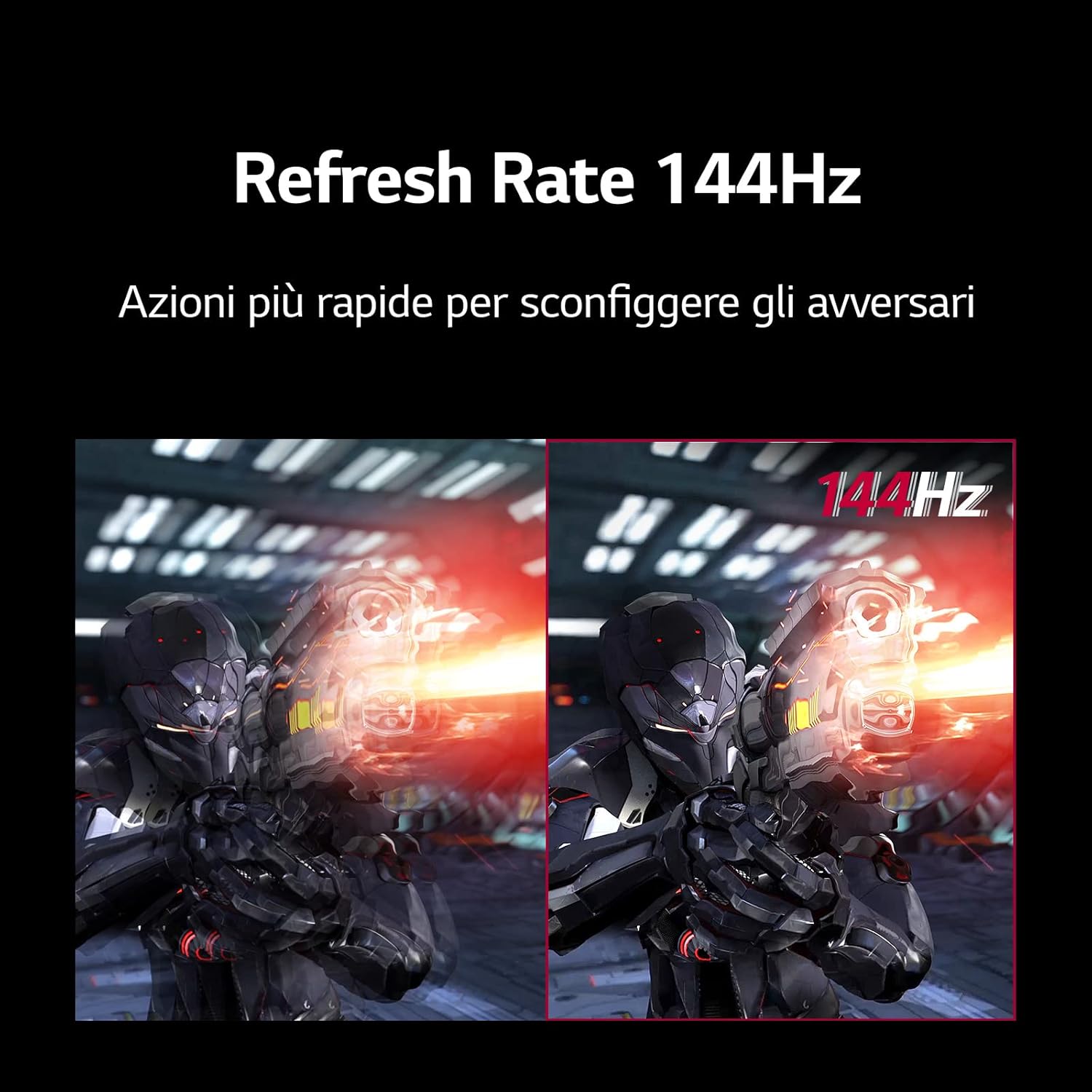 LG 24GN65R UltraGear Gaming Monitor 24 Full HD IPS HDR 10, 1920x1080, 1ms, AMD FreeSync Premium 144Hz, HDMI 2.0 (HDCP 2.2), Display Port 1.4, AUX, Stand Pivot, Flicker Safe, Nero LG 24GN65R UltraGear Gaming Monitor 24 Full HD IPS HDR 10, 1920x1080, 1ms, AMD FreeSync Premium 144Hz, HDMI 2.0 (HDCP 2.2), Display Port 1.4, AUX, Stand Pivot, Flicker Safe, Nero