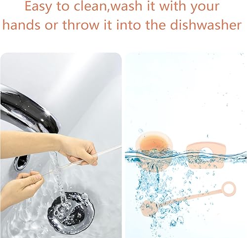 Miniatura 5 de Pajitas de repuesto para vaso Stanley 20, 30, 40 onzas, popotes transparentes reutilizables de 12 pulgadas con tapón de silicona rosa para vasos de