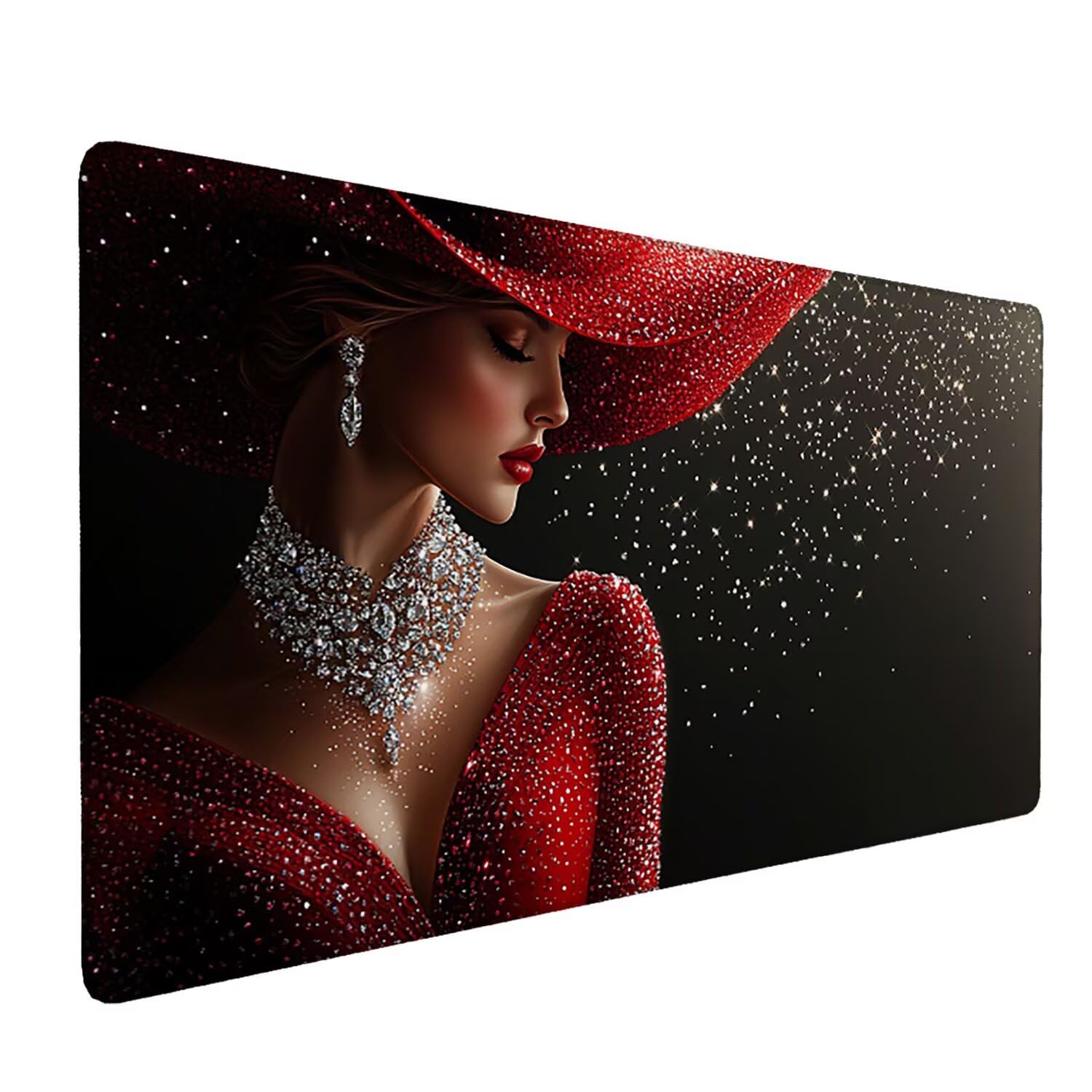 Podkładka pod mysz do gier XXL Mousepad 1600 x 800 mm, duża podkładka pod biurko z antypoślizgową gumową podstawą do gier, komputera, poprawia precyzję i szybkość (seksowna kobieta) X-923