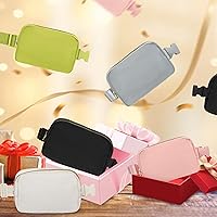 Vista 7 de VOROLO Riñonera para mujeres y hombres, bolsa cruzada, bolsa de cinturón con correa ajustable, Negro, Talla única