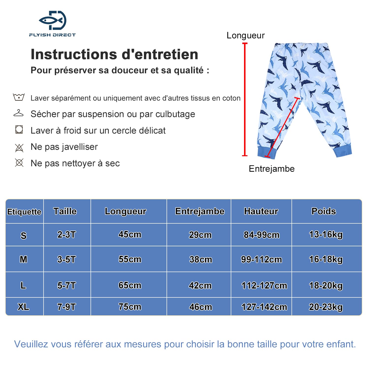 FLYISH DIRECT Culotte Apprentissage Propreté Garcon 2 Packs, Culotte de nuit Enfant Lavable, Jupe de Couche Imperméable Coton, Anti-fuite Jupe Apprentissage Propreté 5-7 ans, Train Pterosaur, L