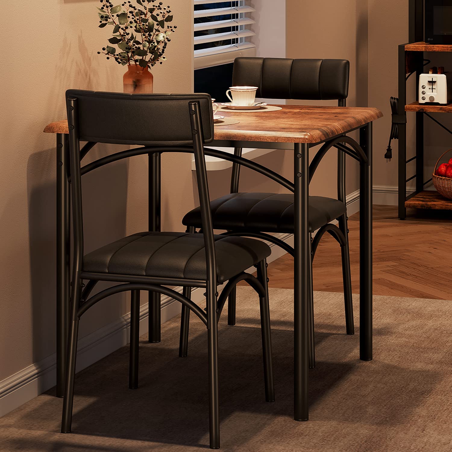 Amyove Dining Table Set for 2, Kitchen Table and Chairs, Dining Room ...