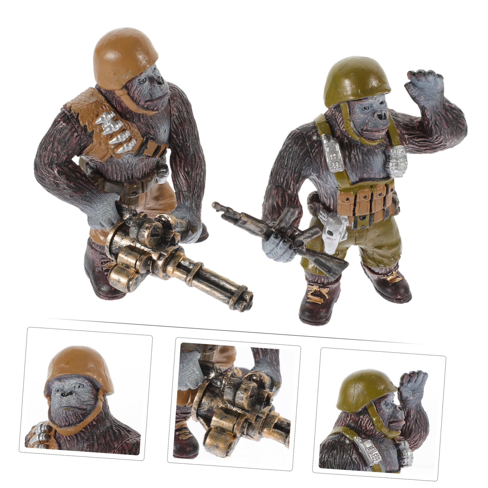 BESTonZON 4 Pz Modello Di Figure Di Animali Giganti Animali in Miniatura Giocattoli Degli Animali Della Giungla Miniature Da Tavolo Bambino Plastica Animale Decorazioni