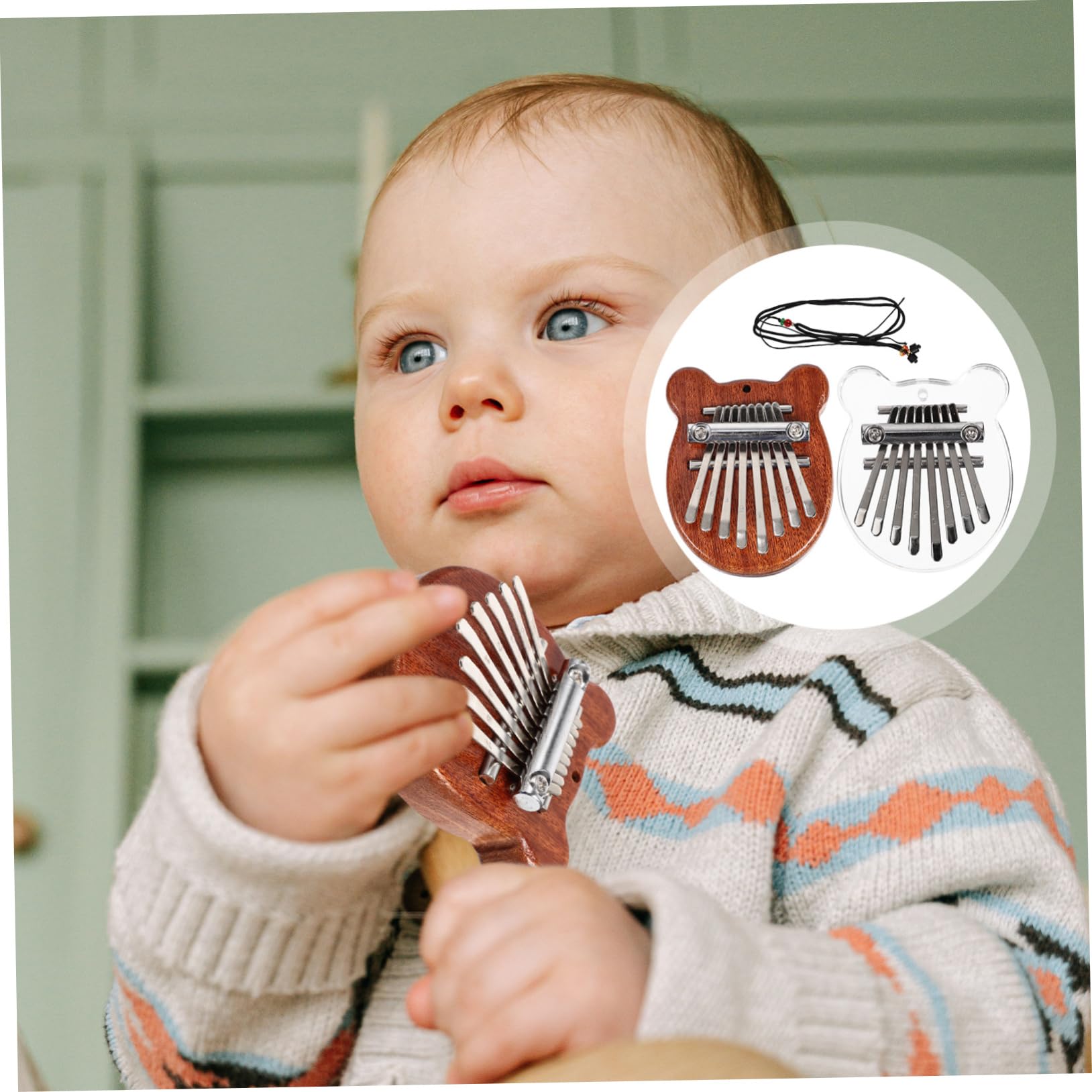 Alasum 8kawałki Mini Kalimba Nutów Dla Instrument Muzyczny z Kartonowym Motywem Idealny Dla Początkujących i Jako Dekoracja Do Domu
