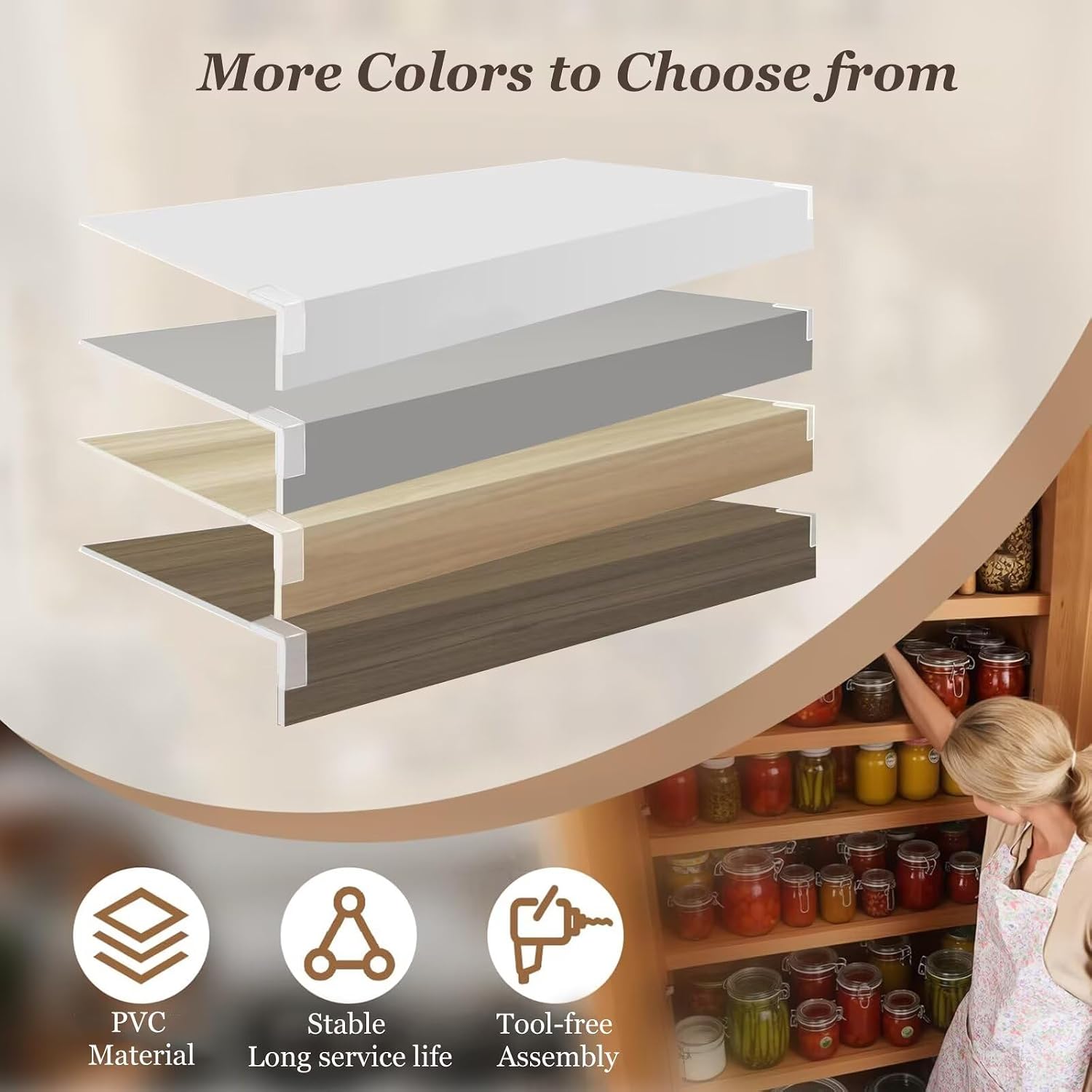 4 Pcs Custom Size Wire Shelf Cover for Pantry, Thickened PVC Removable Shelf Covers for Wire Shelving, 29 x 16 x 2 in White Pantry Kitchen Closet Bathroom Office Shelving Covers