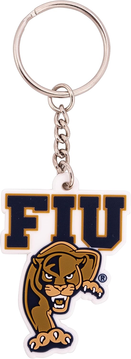 Desert Cactus Florida International University PVC Keychain FIU Panthers Bag Tag, Backpack, Car, Gift, Souvenir, Key Ring (PVC A)