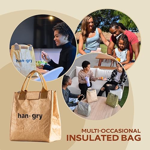 Miniatura 8 de VonNova Lonchera aislada para mujer con aislamiento térmico de alta calidad de 0.157 in, bonita bolsa de almuerzo grande de 7 litros para oficina,