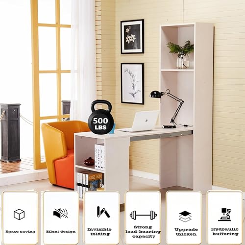 Miniatura 19 de (Horizontal, Full/Full XL) Crea una cama de lujo Easy Murphy Kit de hardware de cama, flotador en barra hidráulica de aire medio, sistema de resorte